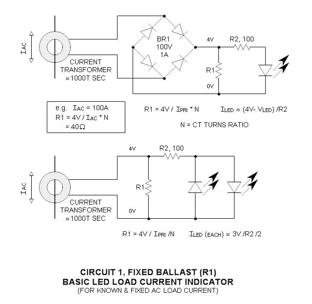 Current Transformer Ac Load Indicator Led