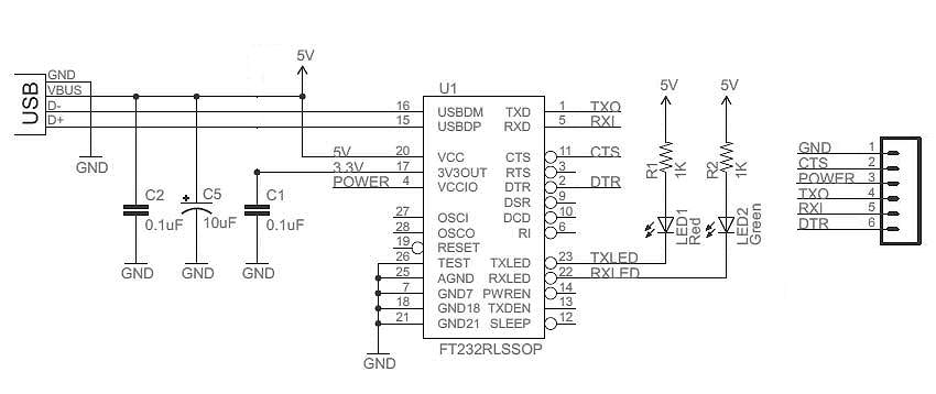 Usb Serial Converter Circuit Diagram - Circuit Diagram