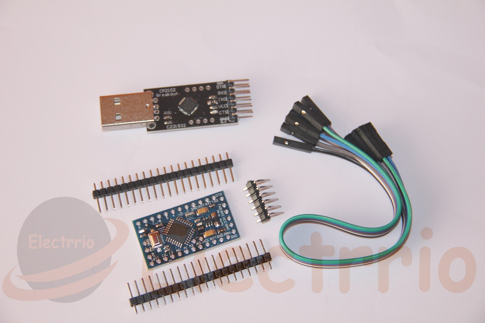 EL0102 + EL0103 LOTE PRO MINI ATMEGA 328 5V + Adaptador USB-UART CP2102  ARDUINO | eBay