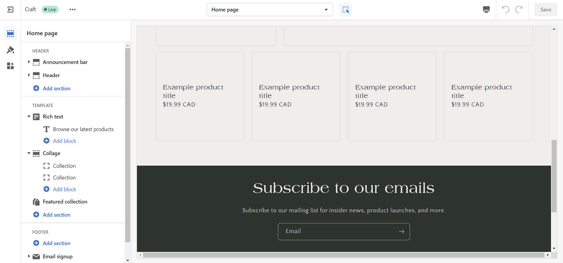 Shopify page builder