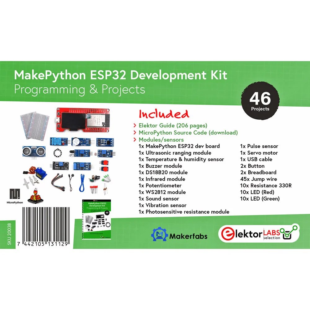 Makepython Esp32 Development Kit En Elektor