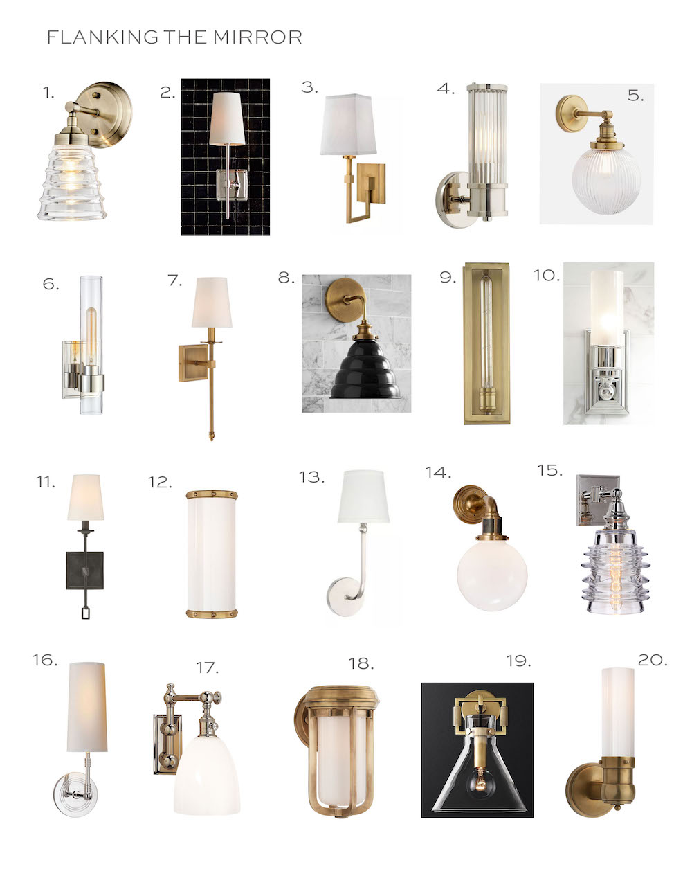 Design Roundup Bathroom Sconces Elements Of Style Blog