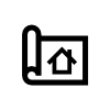 Drawings blue print icon