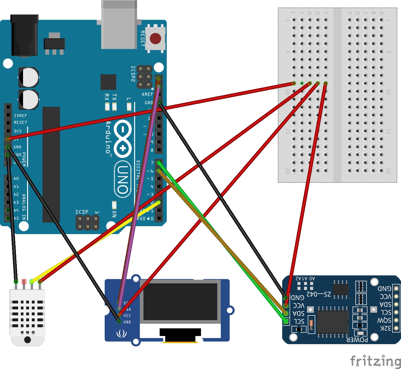 DHT11 Humidity and Temperature Sensor on Arduino with LCD