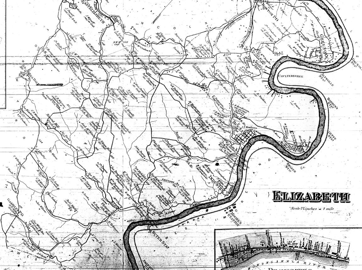 Memorabilia Maps Map Elizabeth 1876 B.