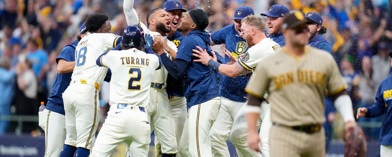 Milwaukee domina 2-0 a San Diego en la Serie Divisional, impulsado por Jackson Chourio, y queda a una victoria de avanzar en la postemporada.