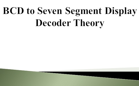 Circuit Diagram For Bcd To 7 Segment Display Decoder - Circuit Diagram
