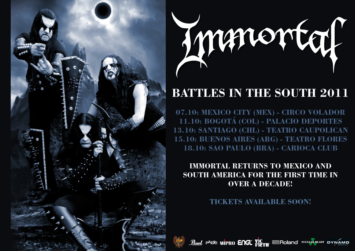 IMMORTAL en Colombia 2011