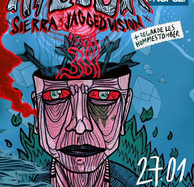 Reseña de KYLESA + JAGGED VISIONS + SIERRA + REGARDE LES HOMMES TOMBER en la Maroquinerie