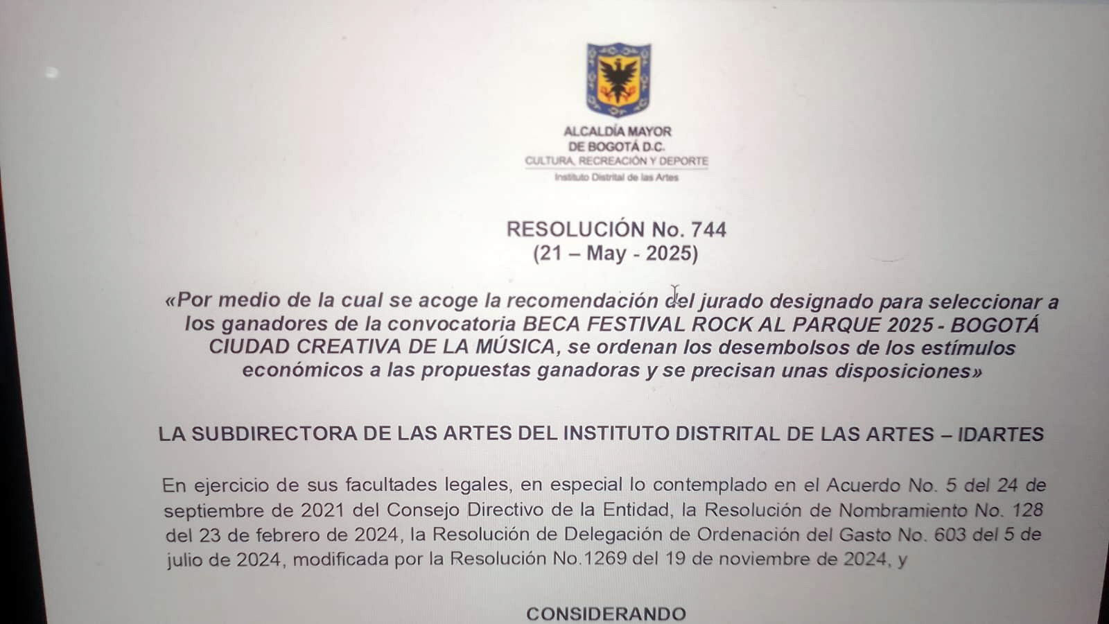 Estas son las bandas ganadoras de Rock al Parque 2025: IDARTES publica lista oficial de seleccionados