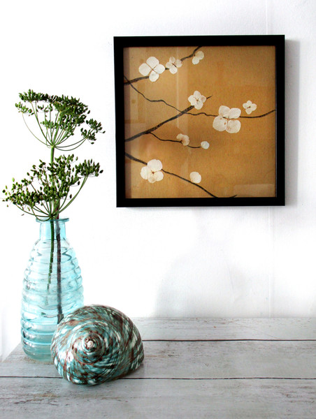 gedroogde bloemen in lijst