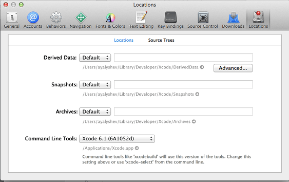 pic Xcode Software Update xcode command line tools on a mac