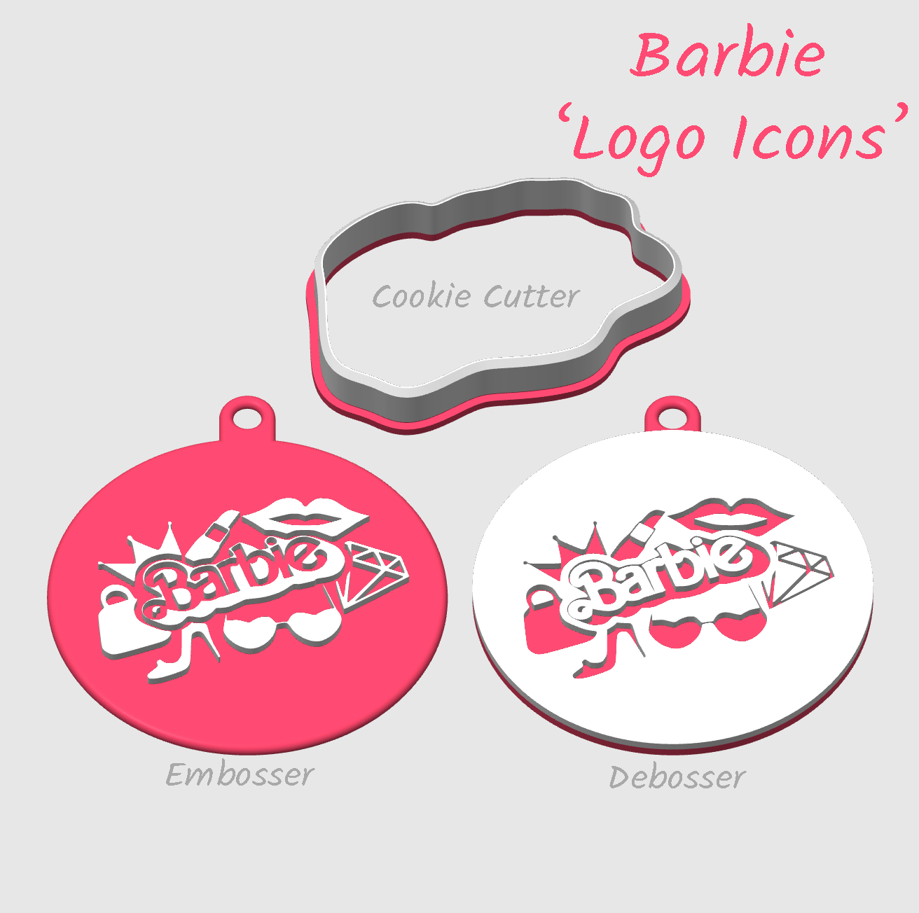 Logo icons barbie embosser