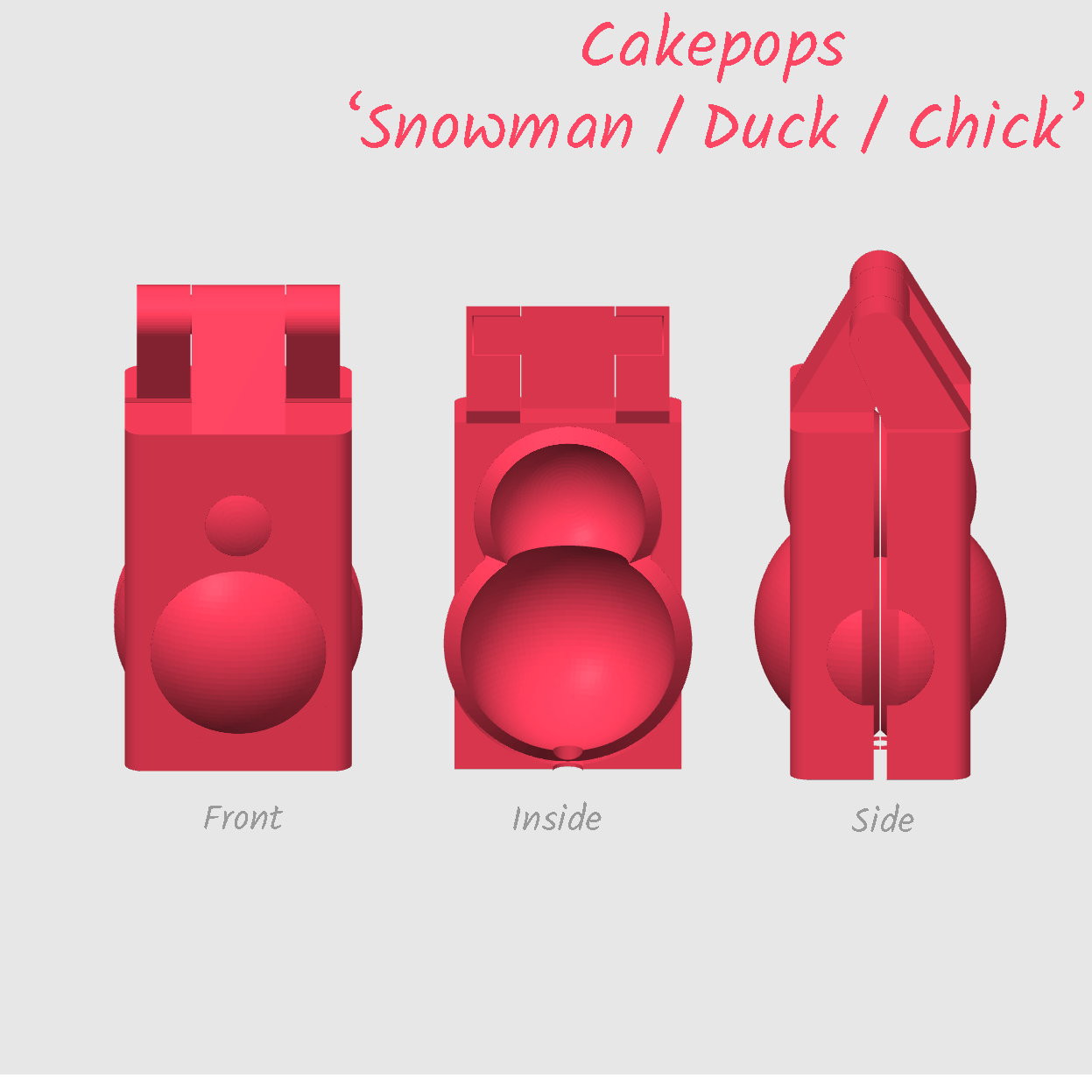 Snowman cake pop could also use as duck chick etc