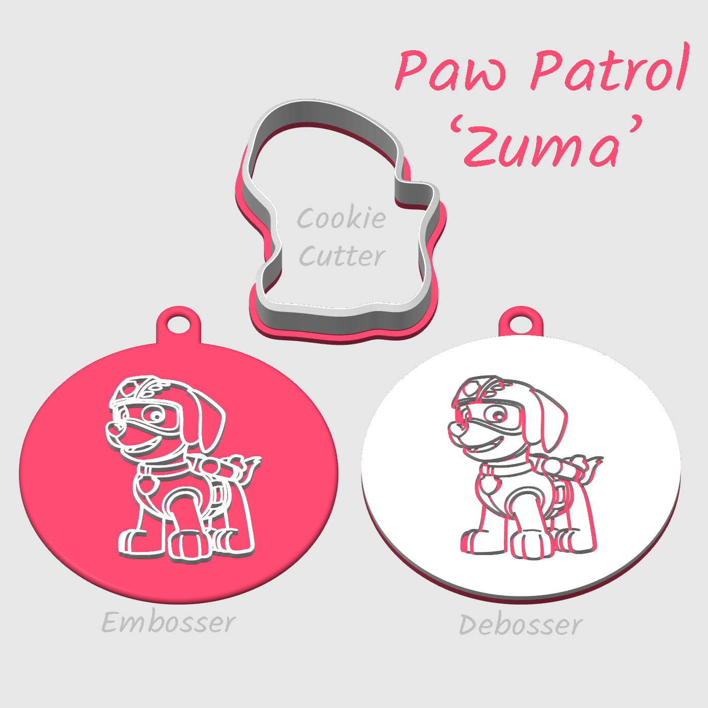 Zuma from paw patrol embosser