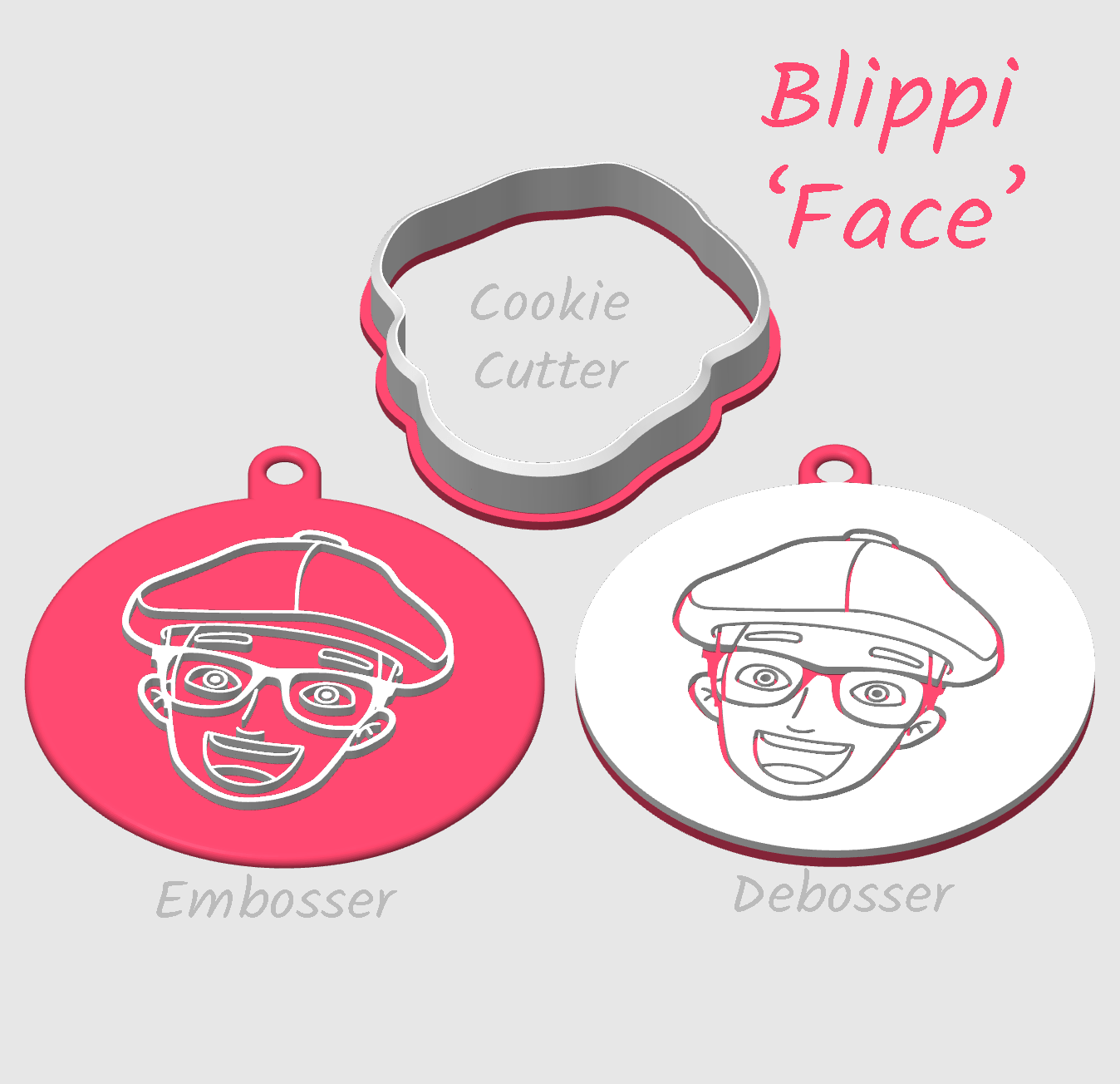 Blippi face embosser