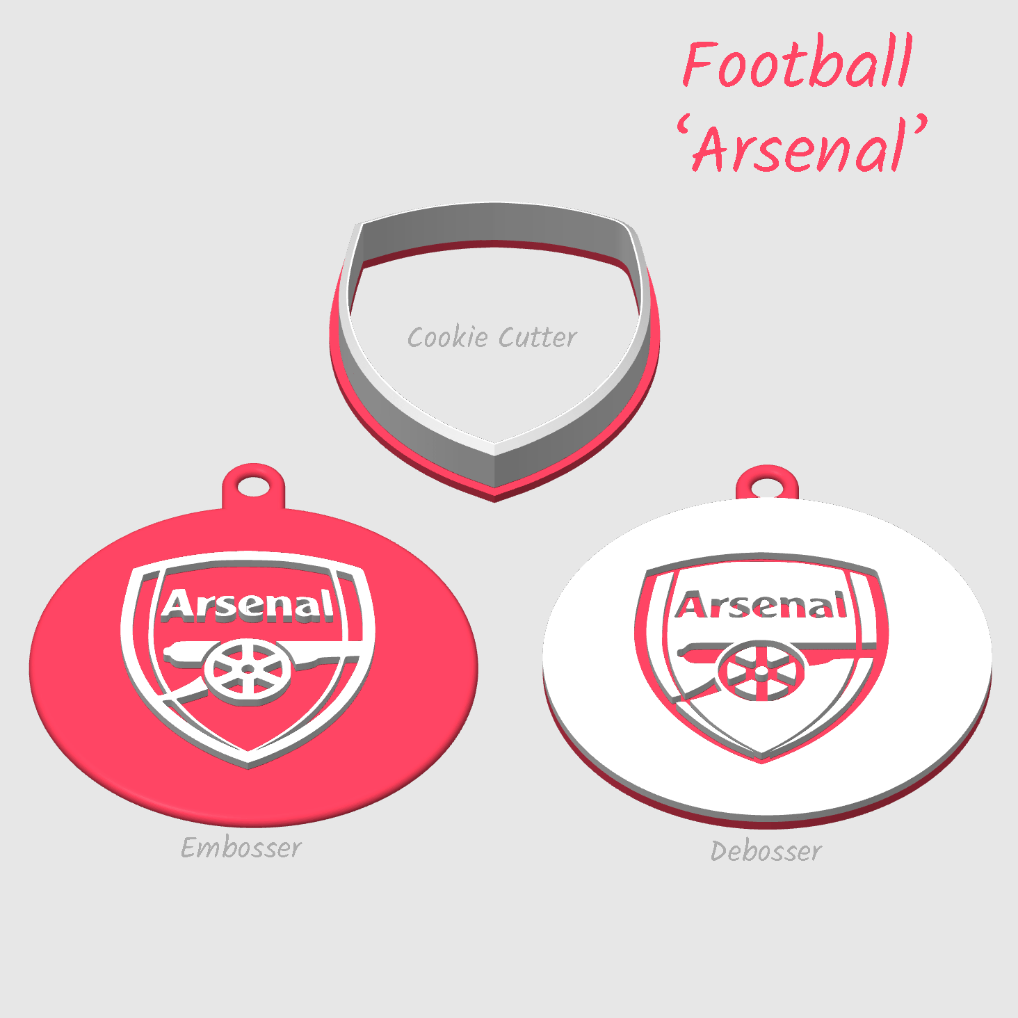 Arsenal football club embosser debosser or cookie cutter