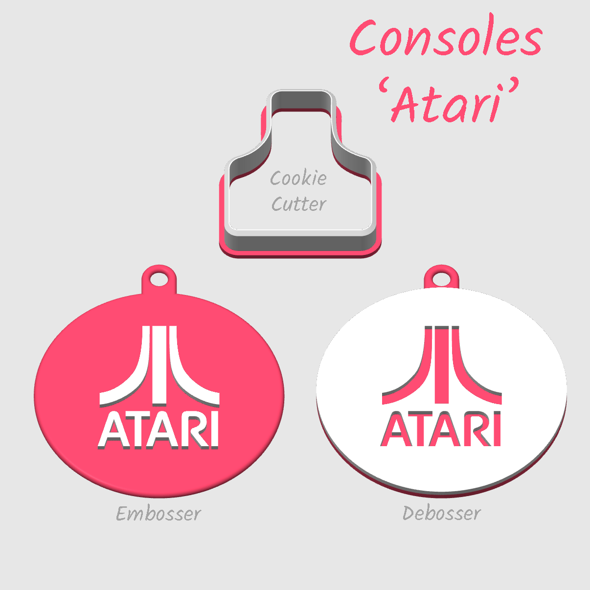 Atari retro gaming console embosser