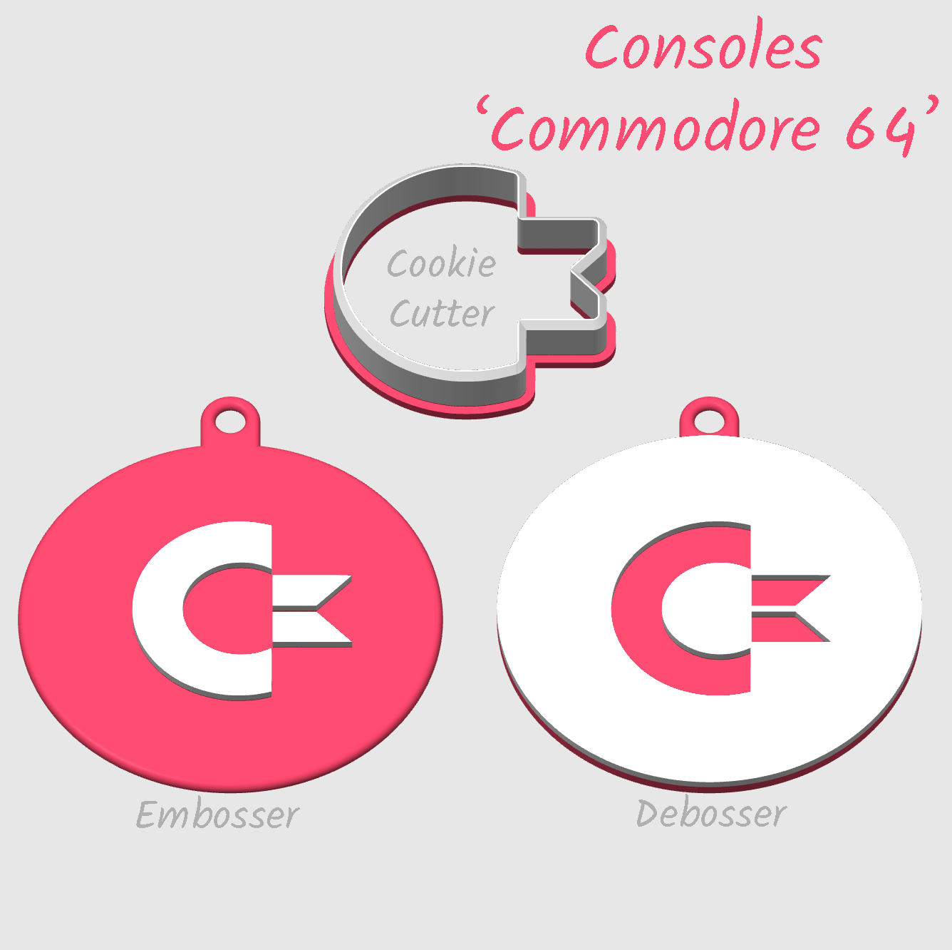 Commodore 64 retro gaming console embosser and debosser