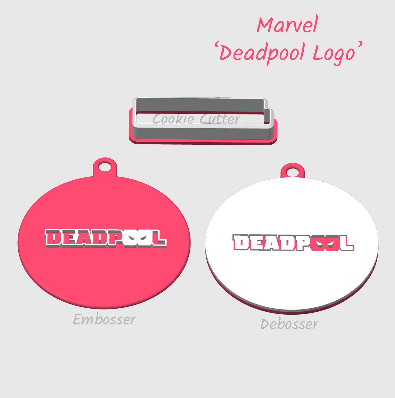 Deadpool Logo embosser and debosser