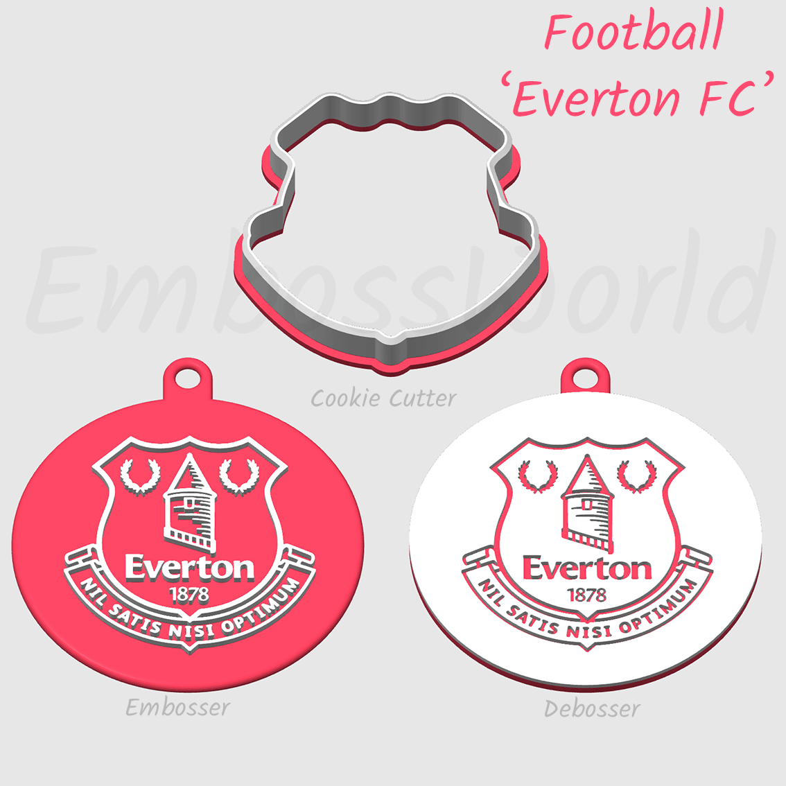 Everton FC embosser debosser and cookie cutter