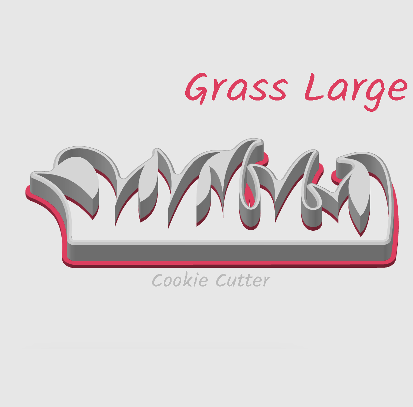 botanical grass large cookie cutter