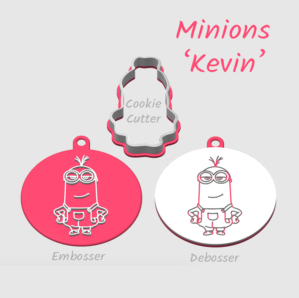 Kevin from Minions embosser and debosser