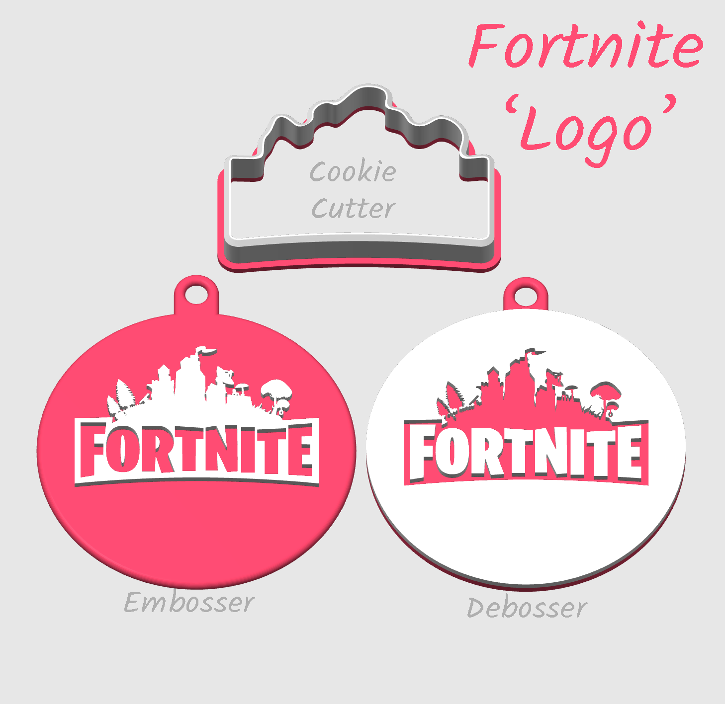 Fortnite logo embosser
