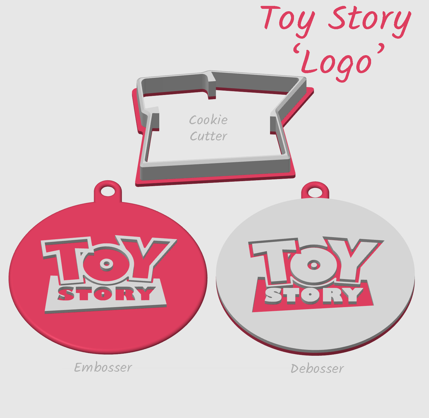 Toy Story logo embosser debosser