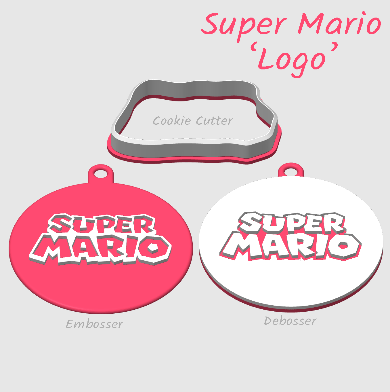 Super Mario Logo embosser
