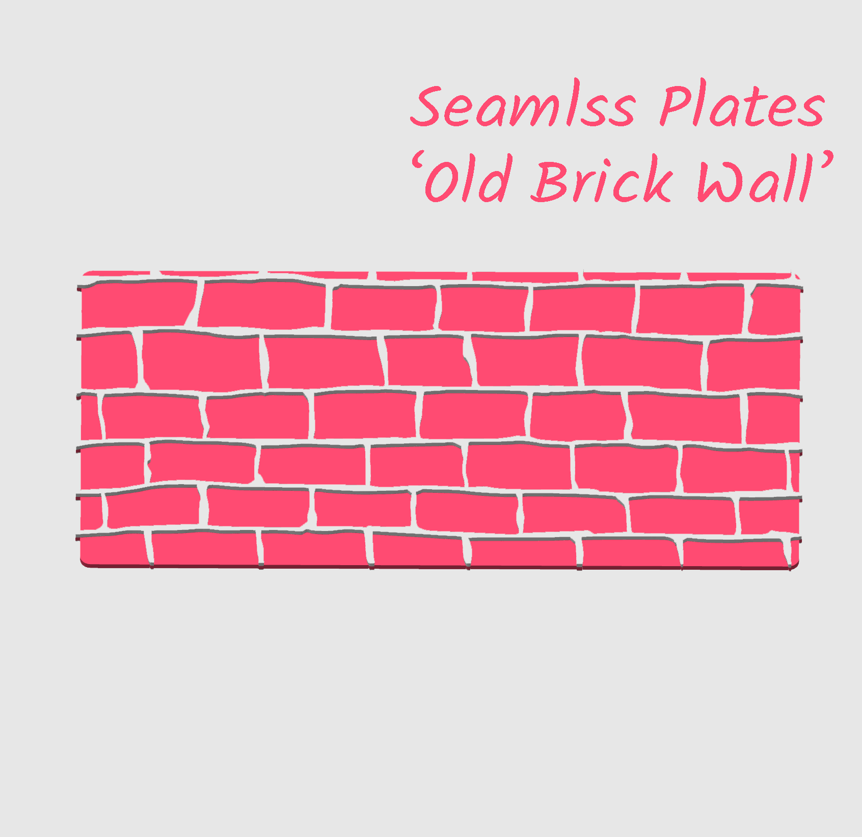 Old Brick Wall Seamless Embosser Plates