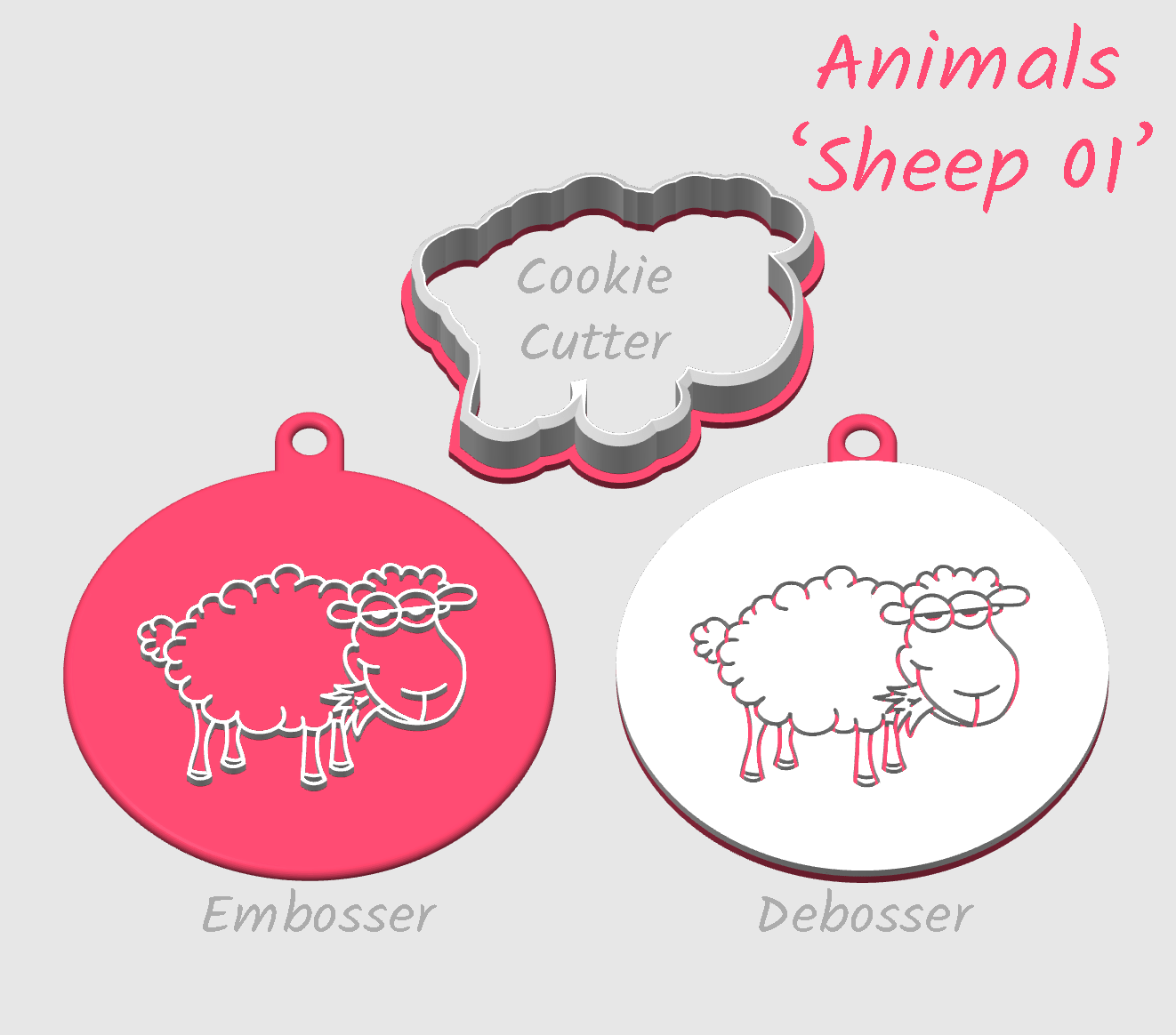 Sheep farm animal embosser