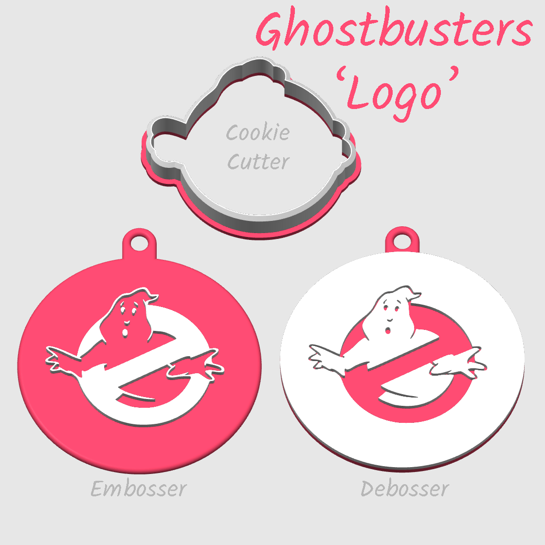 Ghostbusters logo cupcake and cookie embosser