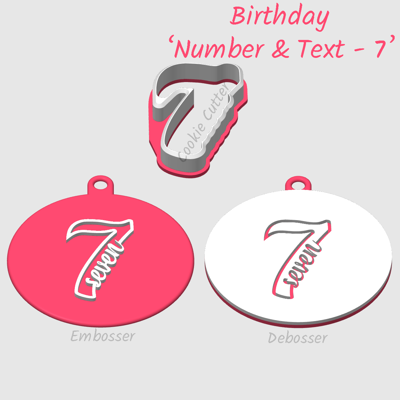 seven text and number embosser and debosser