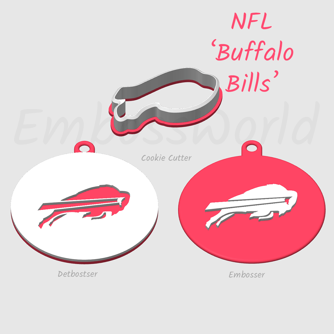 NFL football teams logo embosser debosser and cookie cutter