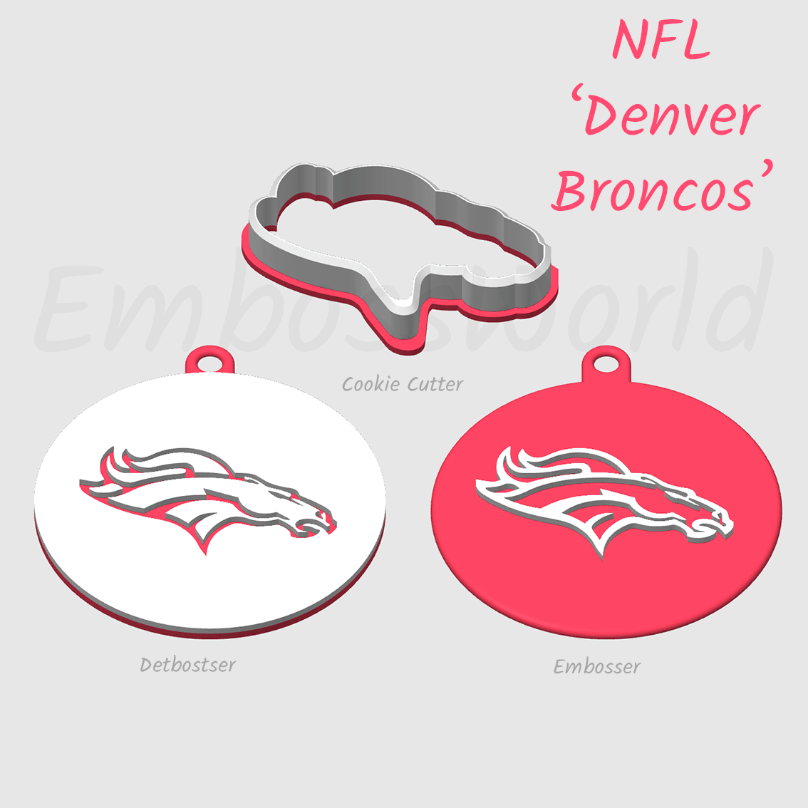 NFL football teams logo embosser debosser and cookie cutter