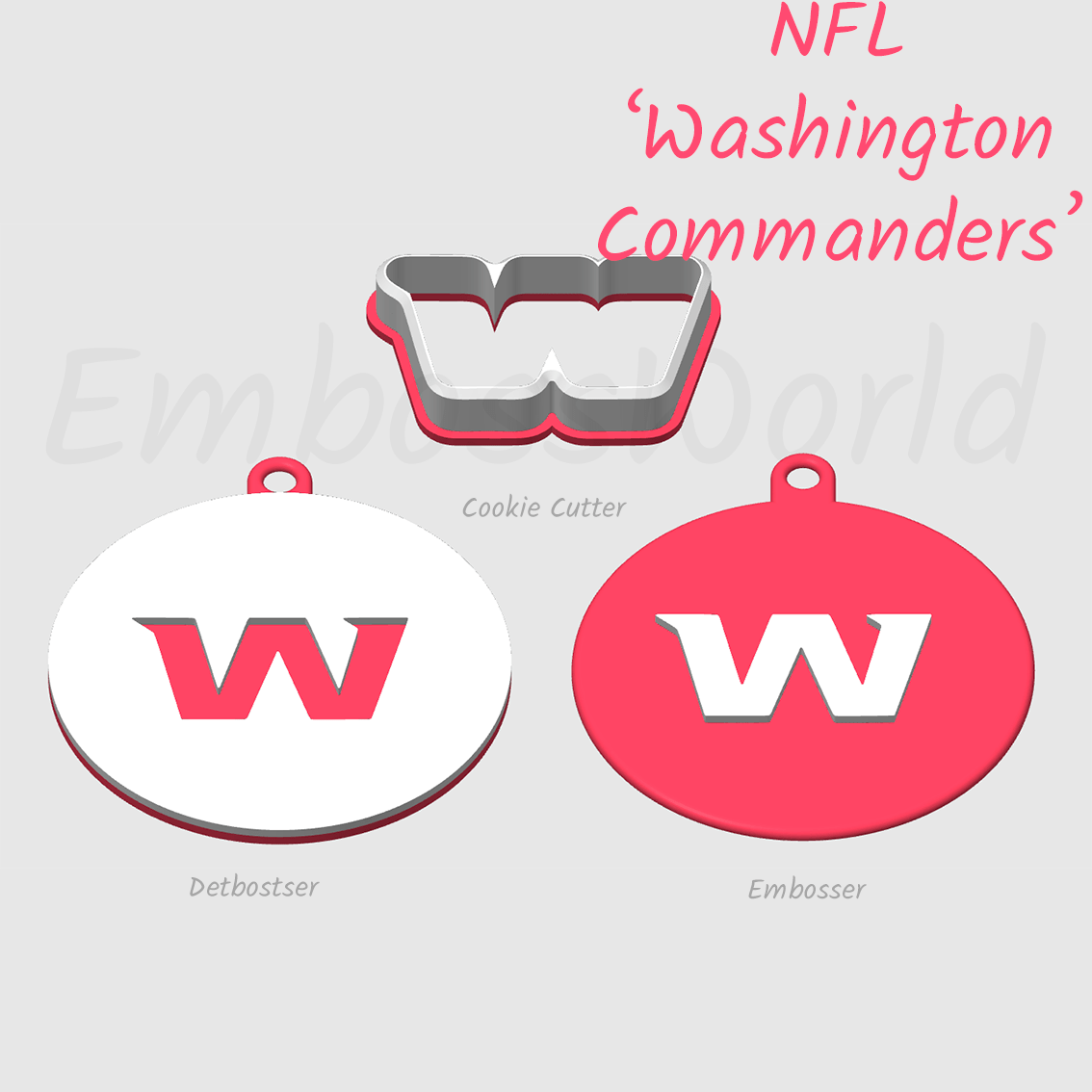 NFL football teams logo embosser debosser and cookie cutter