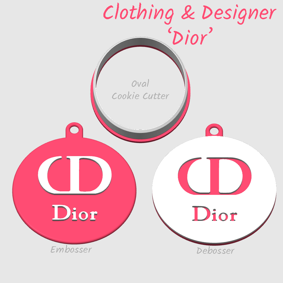 Christian Dior designer label Logo Embosser debosser and cookie cutter