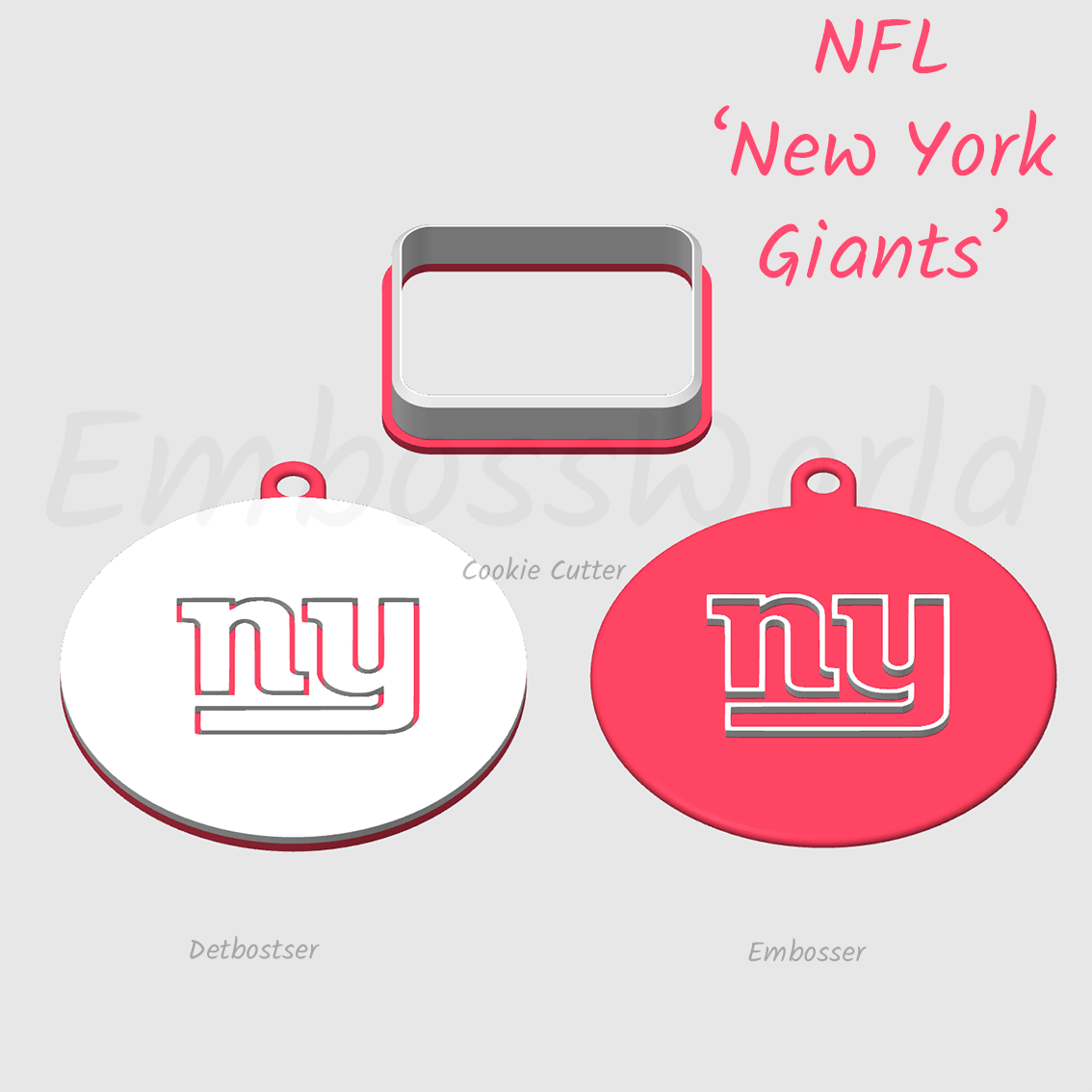 NFL football teams logo embosser debosser and cookie cutter