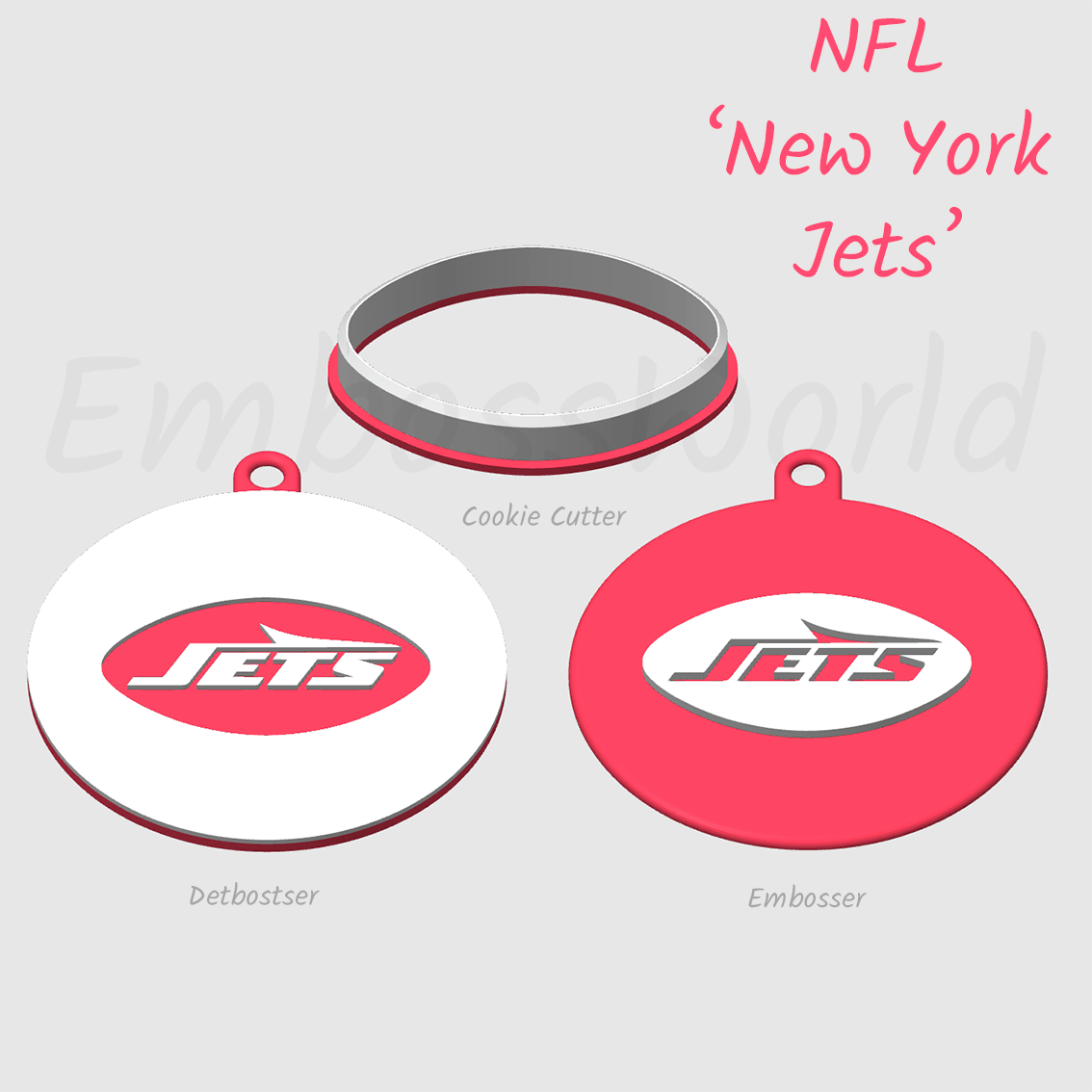 NFL football teams logo embosser debosser and cookie cutter