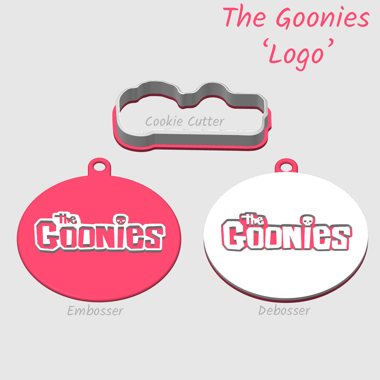The Goonies Logo as an embosser debosser and cookie cutter