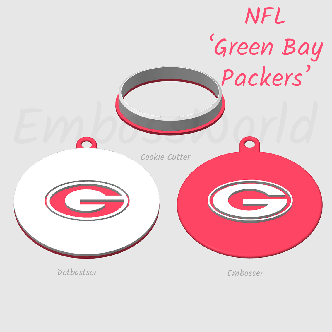 NFL football teams logo embosser debosser and cookie cutter