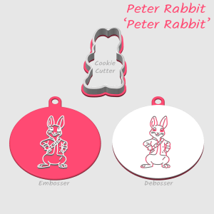 Peter Rabbit embosser debosser and cookie cutter