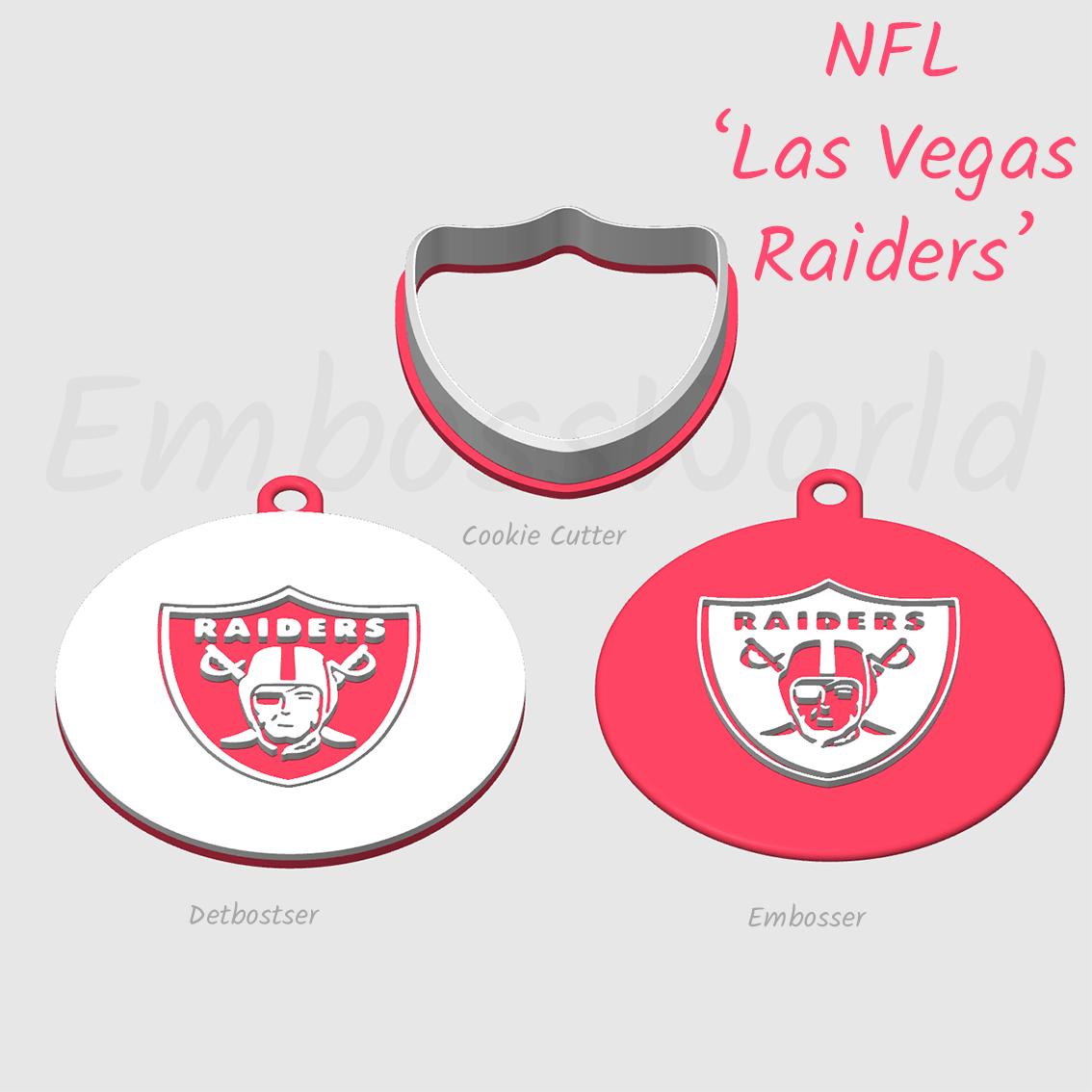 NFL football teams logo embosser debosser and cookie cutter
