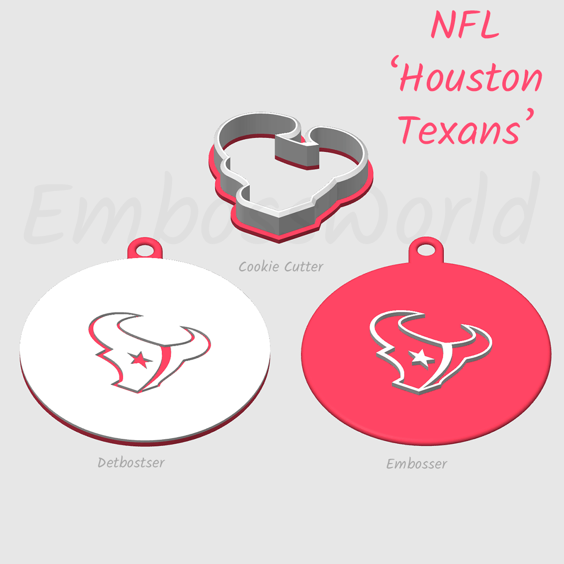NFL football teams logo embosser debosser and cookie cutter