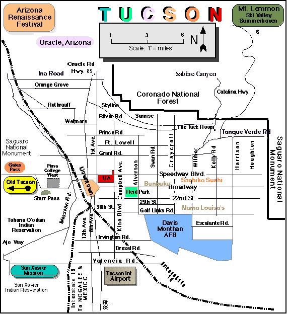 Downtown Tucson Arizona Map Tucson Arizona Map Art Print Poster Tucsonmap 