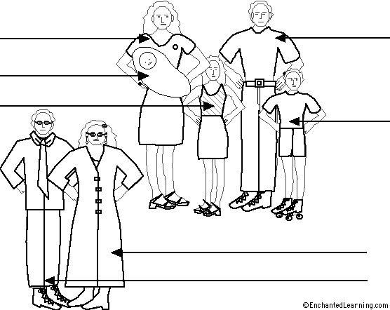 label the family in english enchanted learning