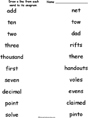 5 printable or digital pages of anagram puzzles. Anagrams Activities And Worksheets Enchantedlearning Com
