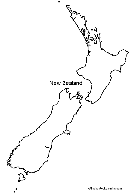 New Zealand Map Outline Map.GIF