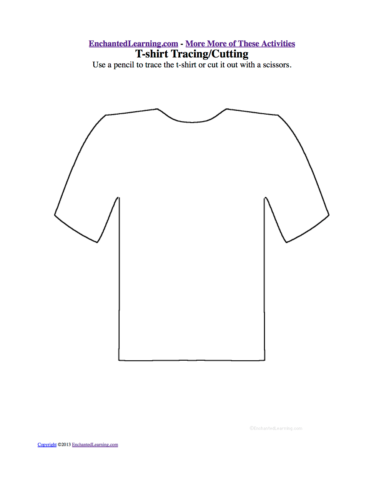 Clothes Drawing And Coloring Worksheets Enchantedlearning Com
